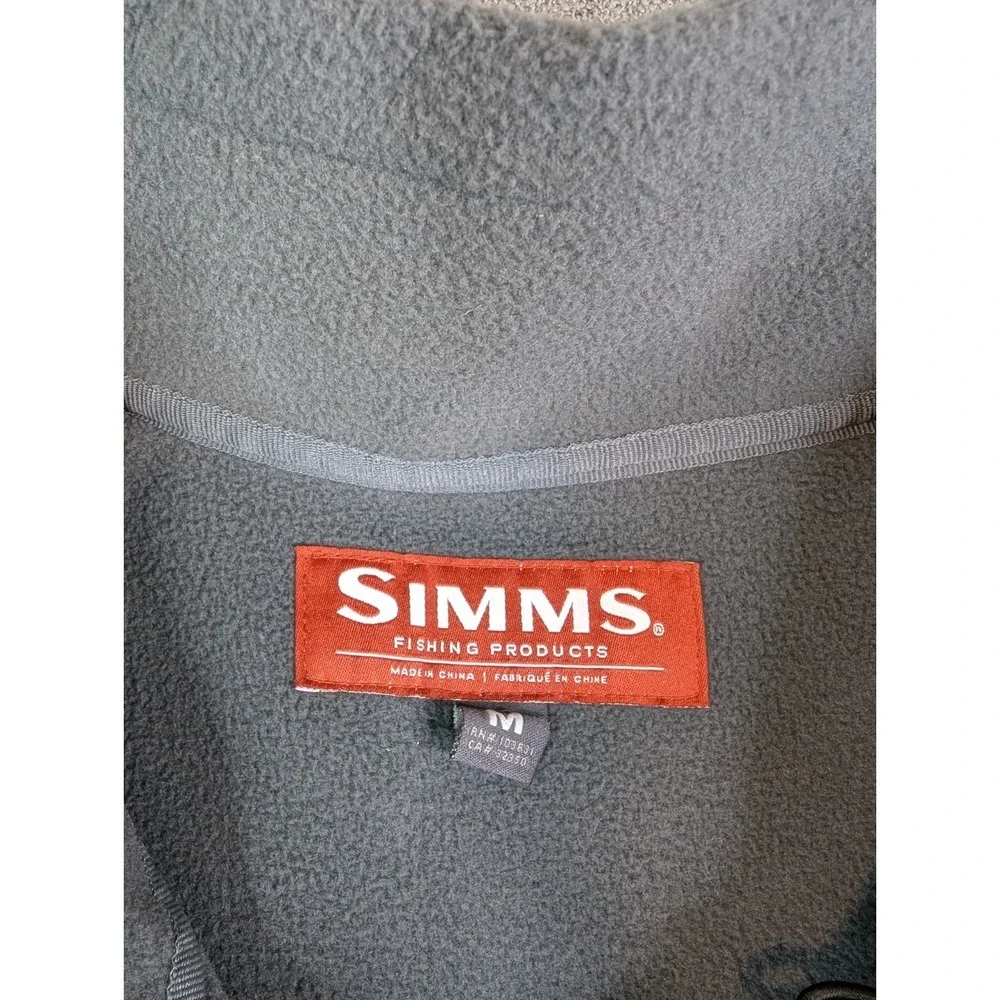 Simms Jacket Men M Gray Guide Series Full Zip Fleece Softshell Fishing Outdoors - Picture 6 of 7